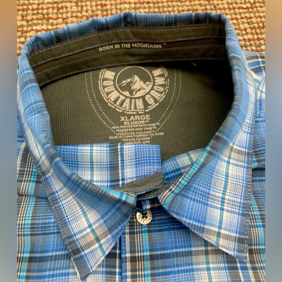 Men’s XL Kuhl Lightweight Plaid Techical Button Down Eluxor Hiking Shirt - Picture 6 of 12